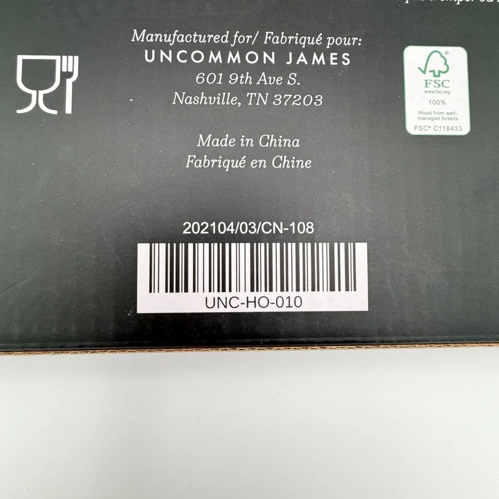 Uncommon James Acacia Wood Cheeseboard 15 x 9 Open Box